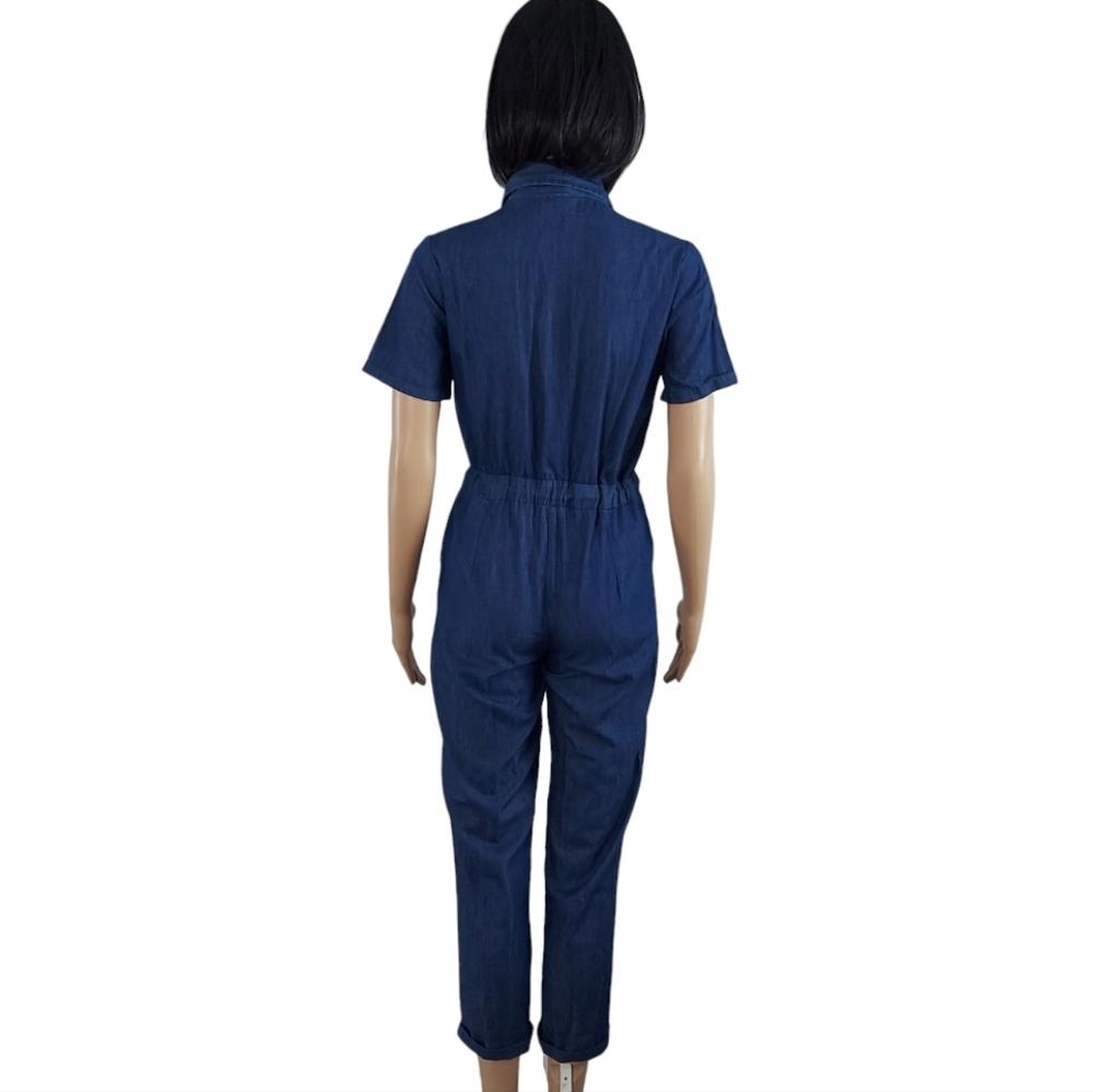 On S’en Fout des Garçons Blue Cotton Jumpsuit – Size 12 - Picture 8 of 16